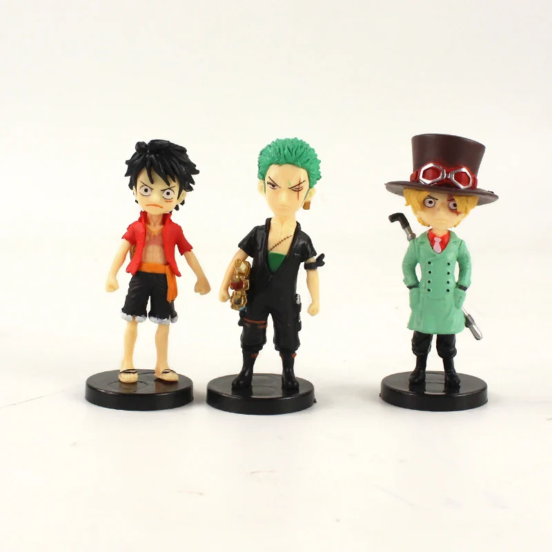 

6pcs/lot Anime One Piece Luffy Zoro Sanji Ace Sabo Boa Hancock PVC Figure Toy Collection Model Doll Gift for kids