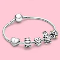 2020 new s925 love section limited edition20th anniversary frog beestrawberry charm diy original women jewelry classic gift
