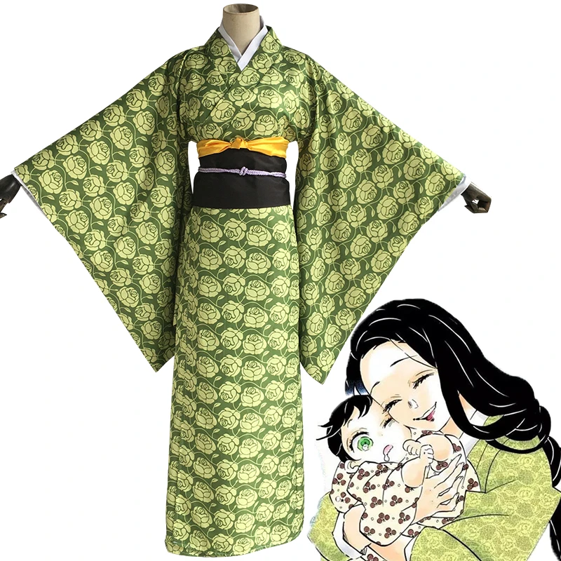Костюм для косплея из аниме рассекающий демонов кимоно в японском стиле Униформа