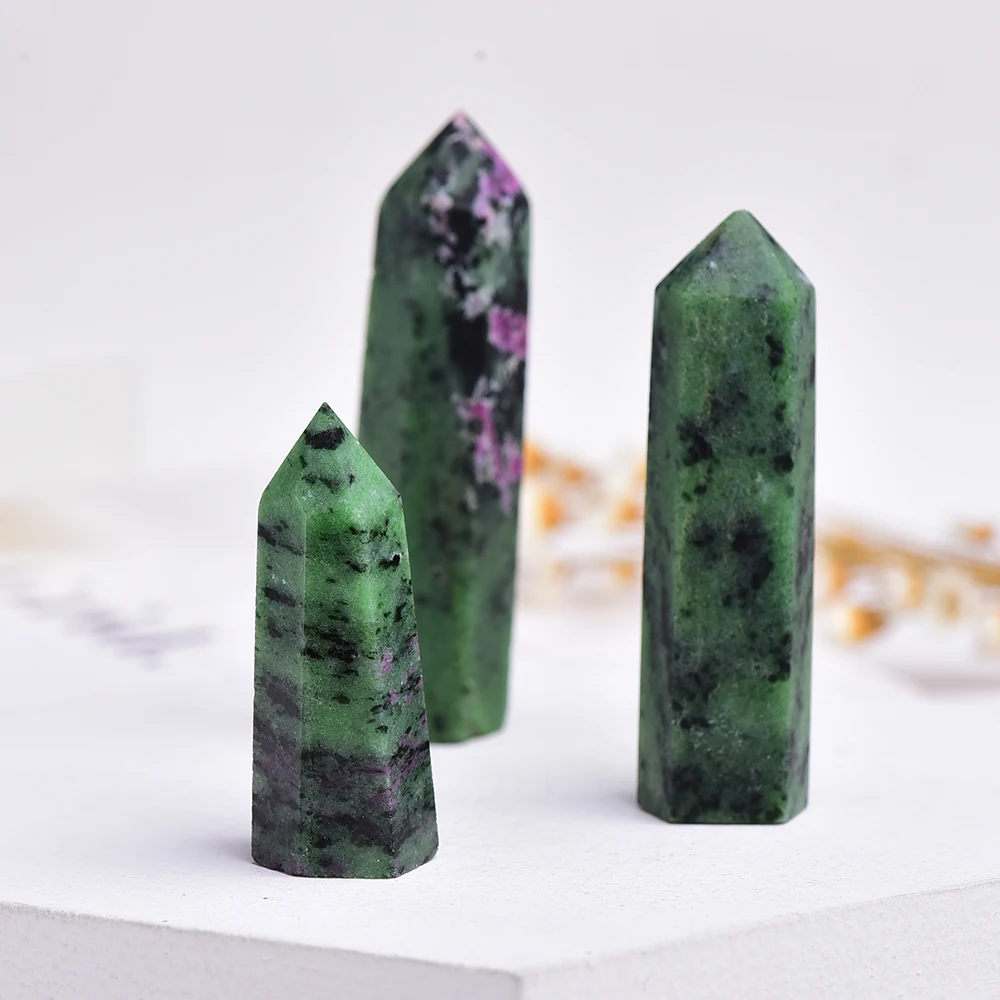 4-7cm 1pcs Natural Epidote crystal point reiki healing crystals stones minerals Ornament for Home Decor | Дом и сад
