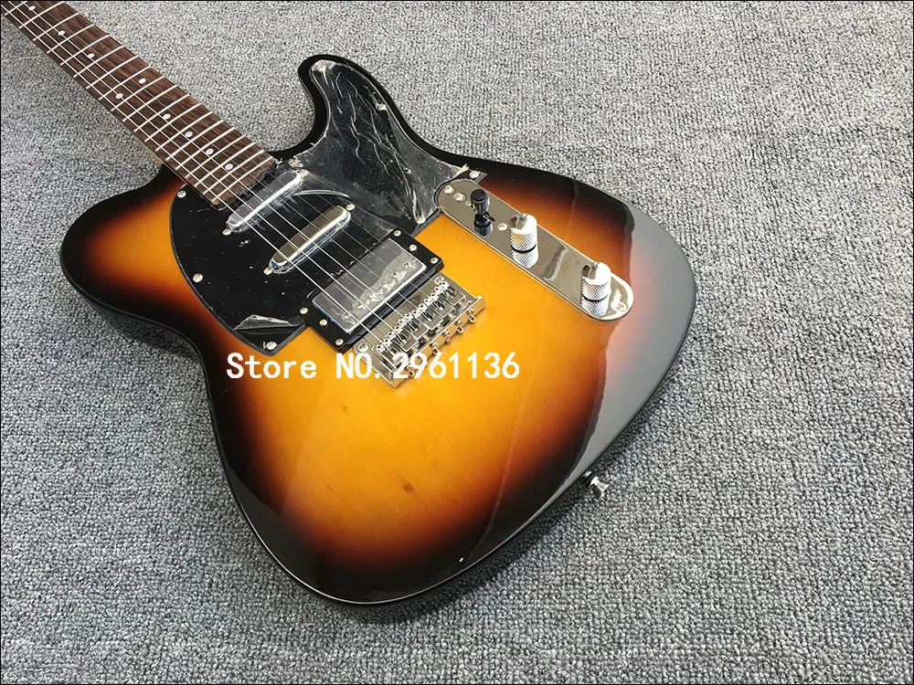 Высокое качество электрогитара, TL, стиль, липа тела с кленовым шеи, Sunset burst краски, изготовленная на заказ электрическая гитара по новой цене