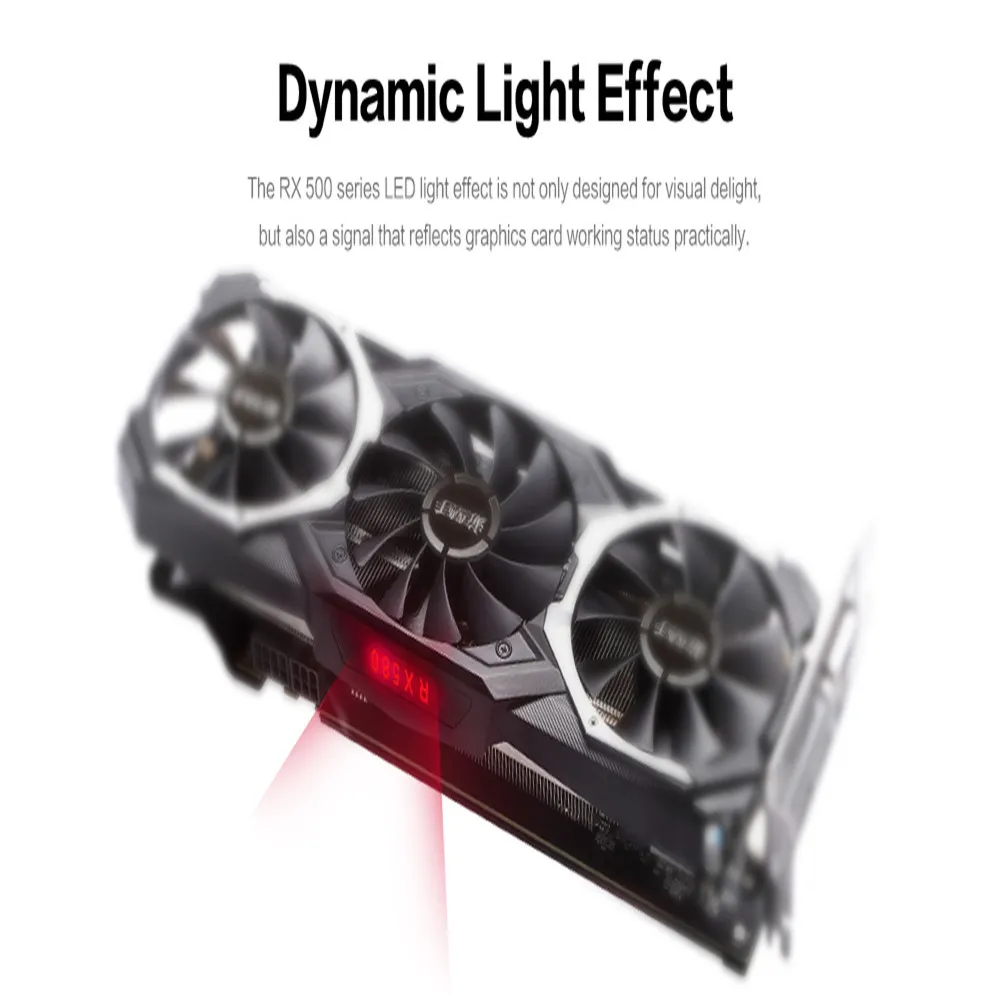 Yeston Radeon RX580 8 Гб Gpu 256Bit GDDR5 Pci-E 3,0 видеоигровая видеокарта внешняя видеокарта для рабочего стола