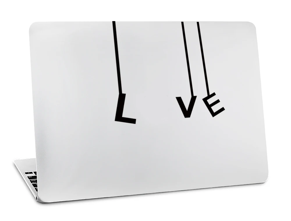 Любовный текст силуэт наклейка с символом для Macbook Skin Air 11 13 Pro 13 15 17 retina для ноутбука Apple клавиатура виниловая белая наклейка