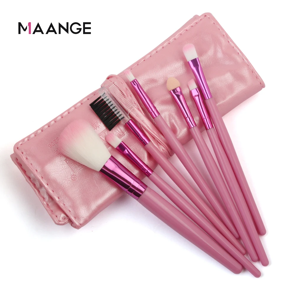 Набор кистей для макияжа MAANGE 7 шт. пудры основы теней румян профессиональный