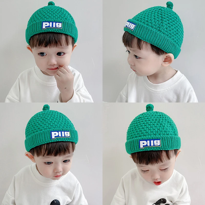 Autumn Winter Baby Windproof Cute Hat Knitted Children's Hat Lovely Style Girl Children Boys Kids Warm Caps Accessories Unisex