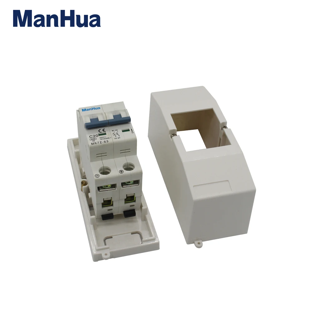 ManHua 2P DC Air Automatic MK7Z-63 C20E Voltage Relay Disjunctor Miniature Circuit Breaker with Shell | Обустройство дома