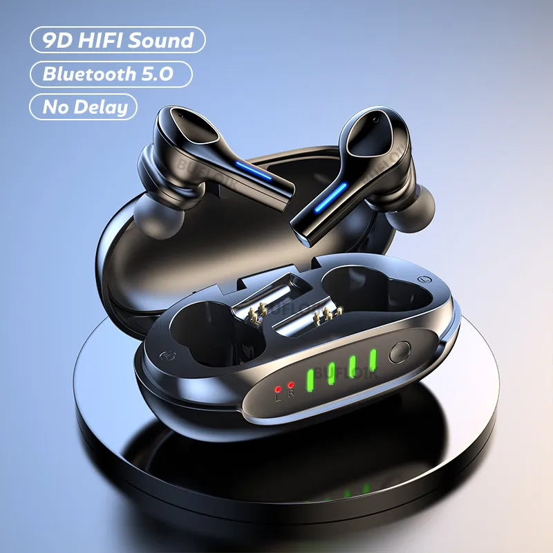 Водонепроницаемые беспроводные наушники TWS 5 0 спортивные Hi-Fi стереонаушники с