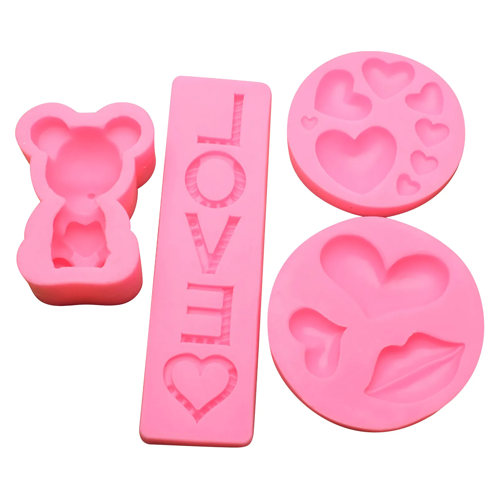 

1 Set Cake Mold Silicone Heart Chocolate Mold Sugar Cake Mold Baking Tools Fondant Cake Mold Kitchen Baking Accessories #BL1