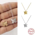 Минималистичное милое ожерелье ROMAD с подвеской-бабочкой для свадьбы, ювелирные изделия на годовщину, День Святого Валентина 925