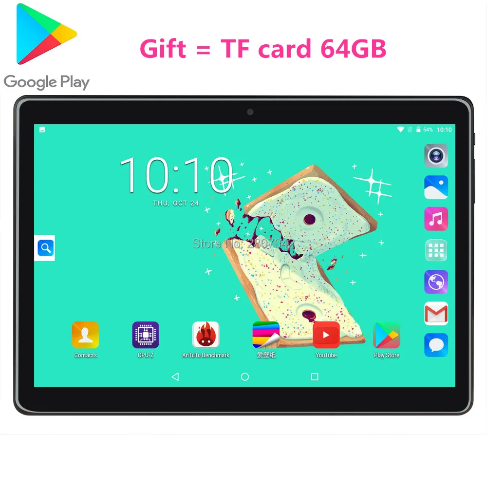 Google планшет с 10 дюймовым дисплеем четырёхъядерным процессором ОЗУ 2 Гб ПЗУ 32 ГБ TF