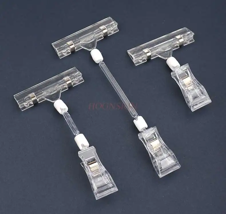 

explosion sticker transparent advertising clip promotional card clip fruit supermarket store double-headed label cargo clip