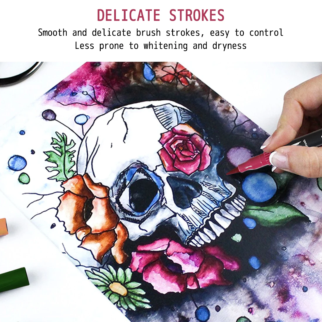 

Dual Tip Brush 12/48/72/100/120 Colors Watercolor Marker Pens Manga Markers For Drawing Painting Calligraphy Art School Office