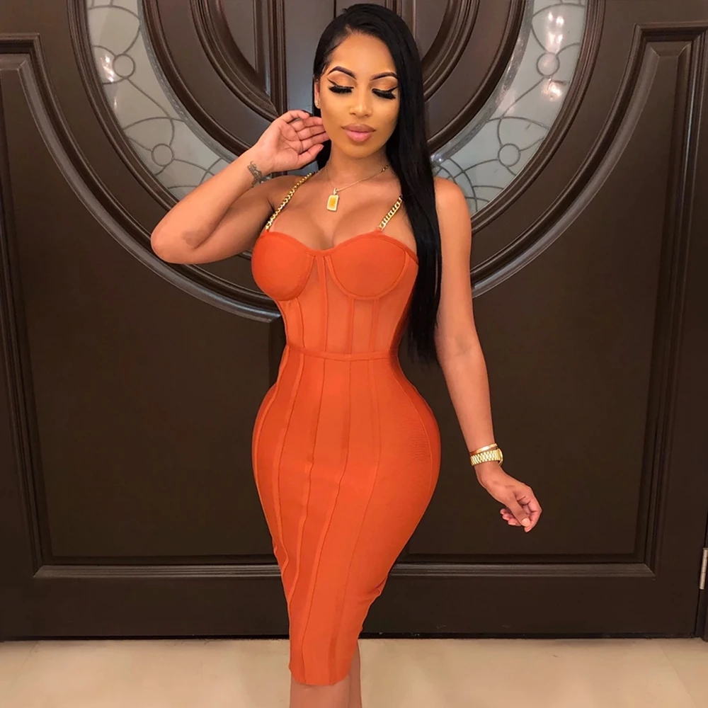 Женское кружевное Бандажное платье Красное Облегающее миди на тонких бретелях в