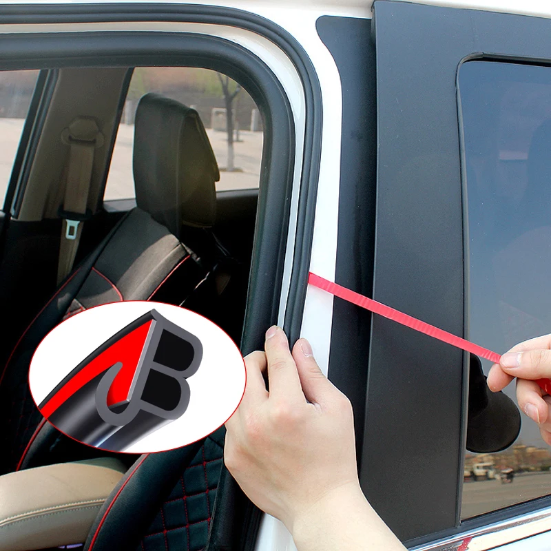 

Car Styling BJ Type Rubber Car Door Seal Strip Sticker Anti-collision Soundproof Sealing Noise Insulation Automobile Accessories