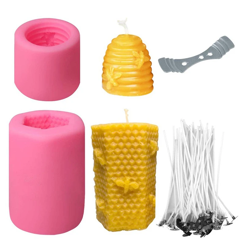 

Silicone Candles Molds With 50pcs Candle Wicks Candle Making Craft Supply