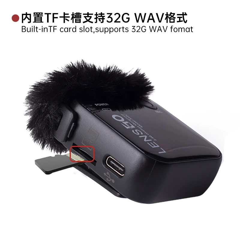 Lensgo 348C 2 4G беспроводной лацкан микрофон с зарядным чехлом для телефонов камер