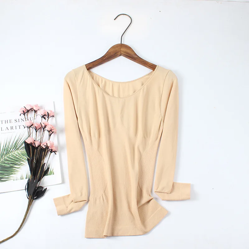 

Термобелье большого размера с круглым вырезом, Корректирующее белье для живота, тонкое эластичное нижнее белье из дышащего материала