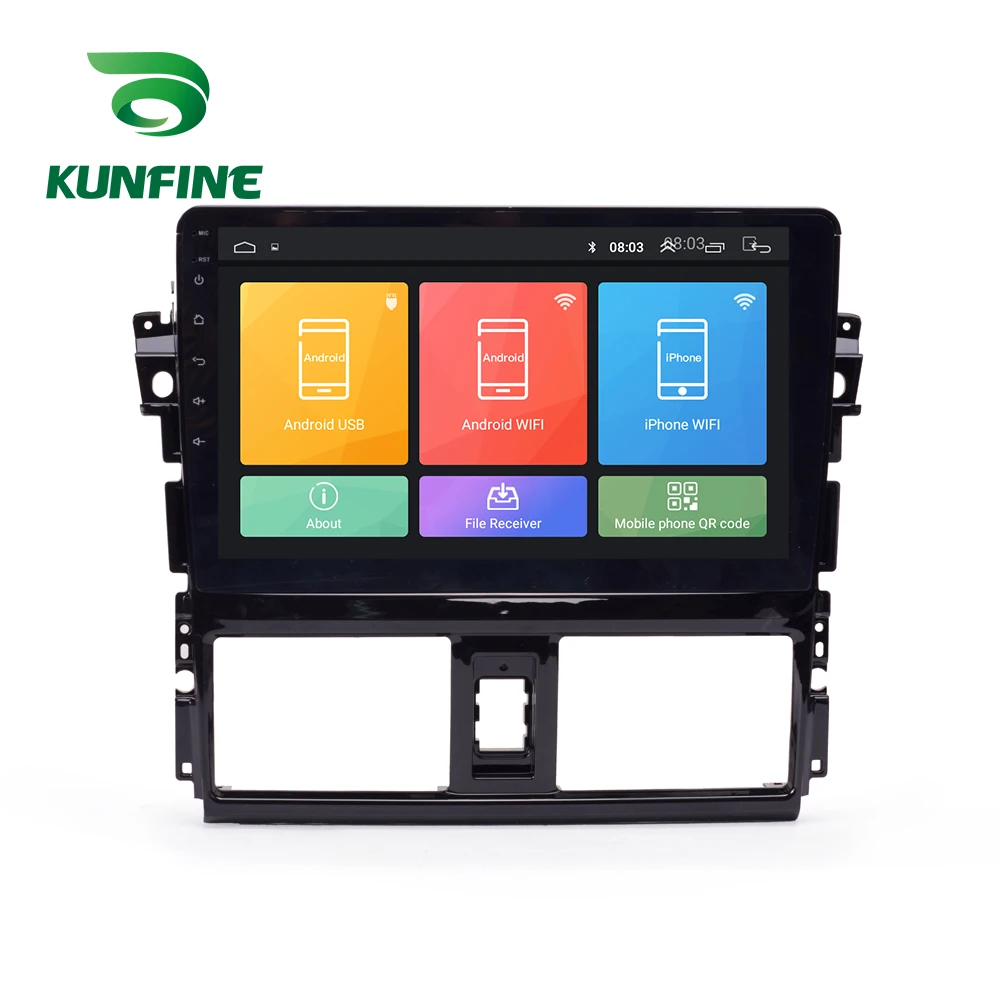 Octa Core 1024*600 Android 10 0 автомобильный DVD GPS навигатор плеер Deckless стерео для Toyota Vios/Yaris 2013