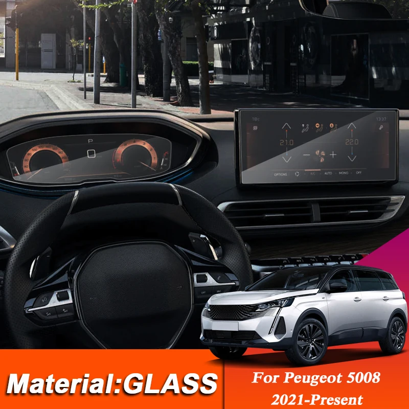 

Стайлинг автомобиля, стекло для экрана навигации GPS, защитная пленка, наклейка для Peugeot 5008 2021-настоящее покрытие для приборной панели диспле...