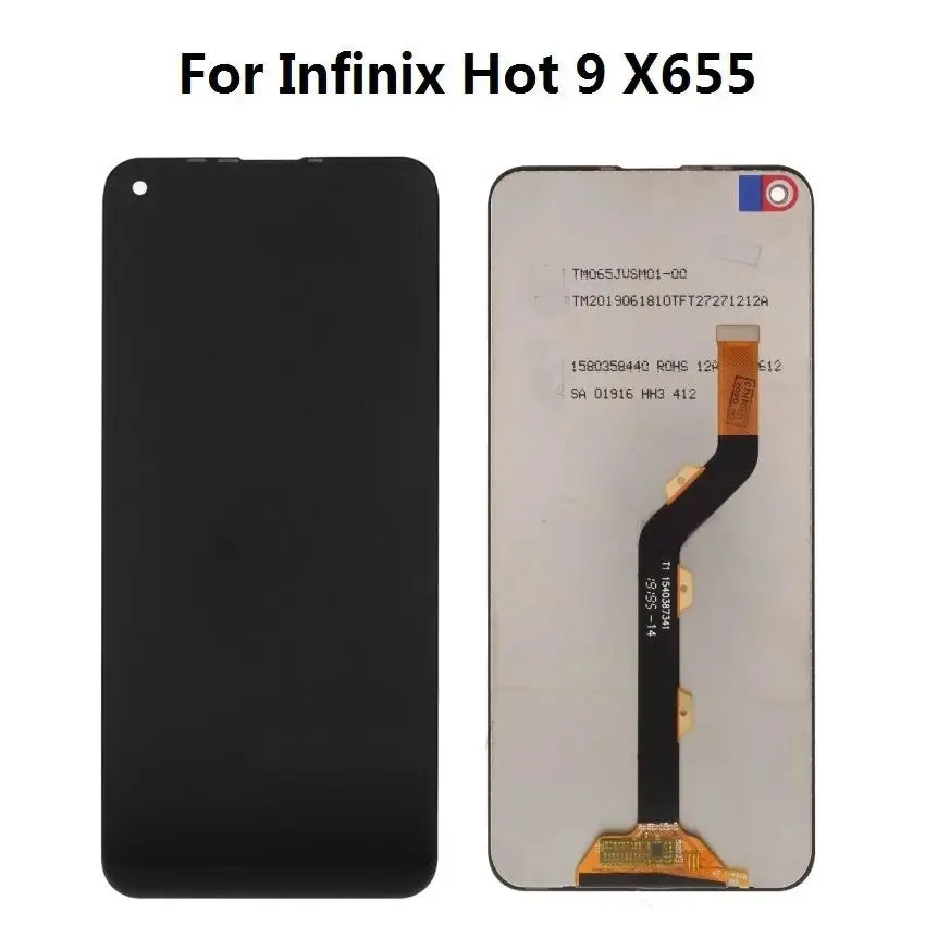 lcds for infinix hot 9 pro x655 lcd screen touch screen panel assembly hot 9 complete lcd display phone repair replacement part free global shipping