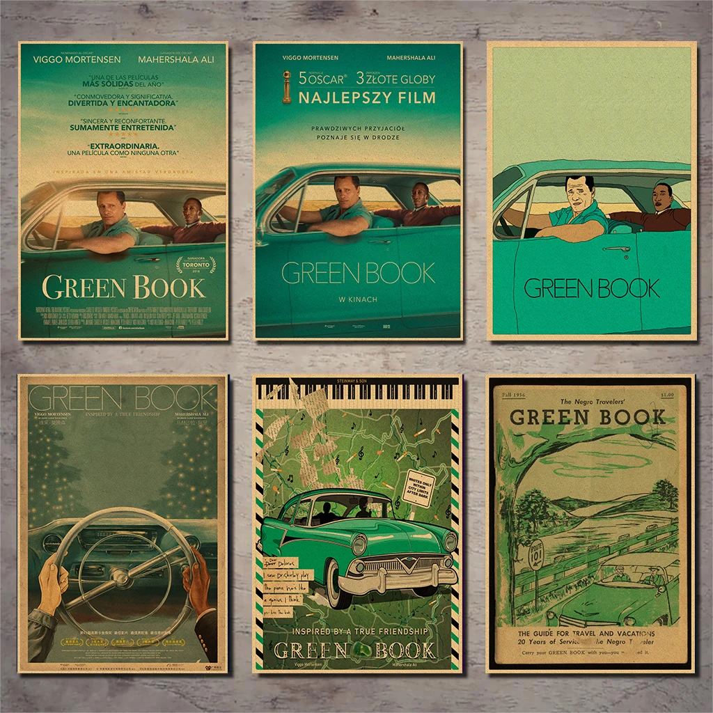 

Новый Винтажный плакат, Зеленая книга, плакат по фильму, настенный художественный плакат, печать на плакате, украшение для дома, 30*21 см