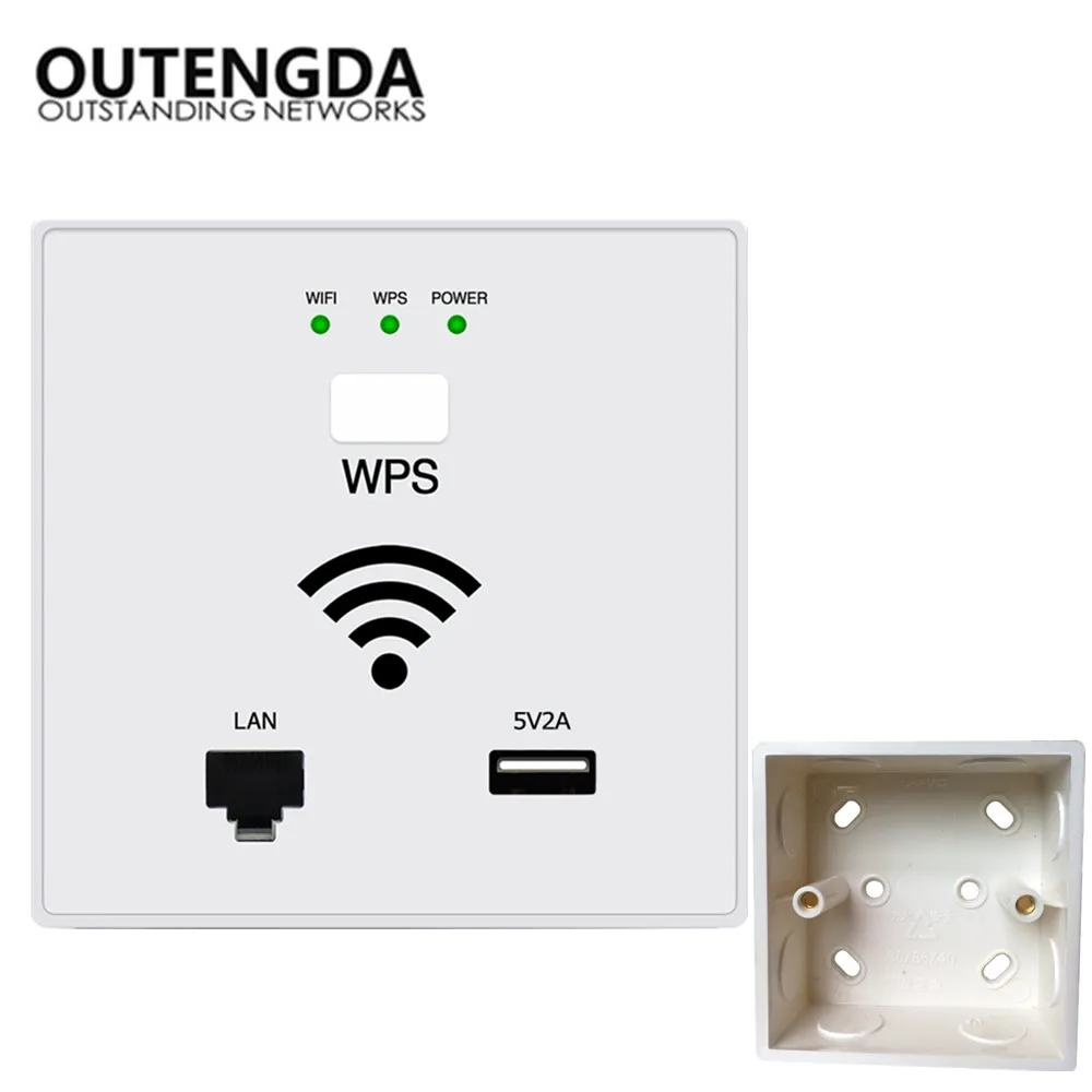 

86 Type embedded in wall wireless router with USB RJ45 LAN WPS powered by AC100-240V 24V POE WIFI for hotel smart home Socket