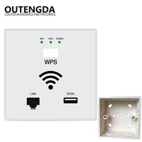 86 type embedded in wall wireless router with usb rj45 lan wps powered by ac100 240v 24v poe wifi for hotel smart home socket