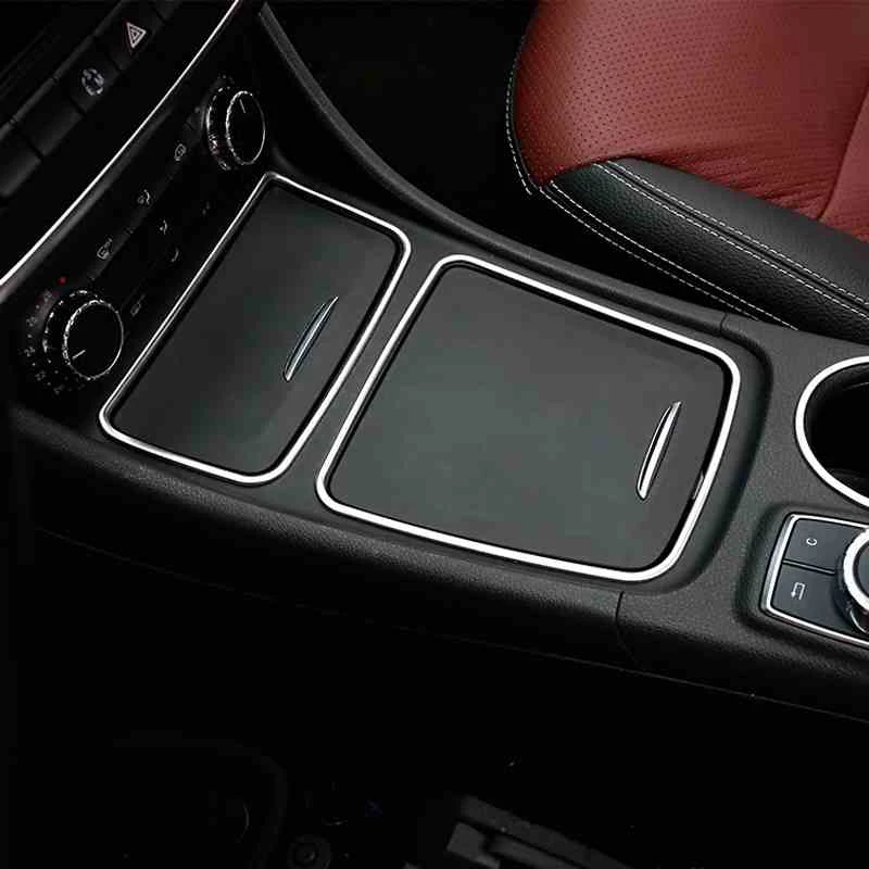 

Car-Styling Inner Water Cup Holder Cover Trim strip sticker for Mercedes Benz CLA GLA A Class W176 C117 A180 14-17 Accessories