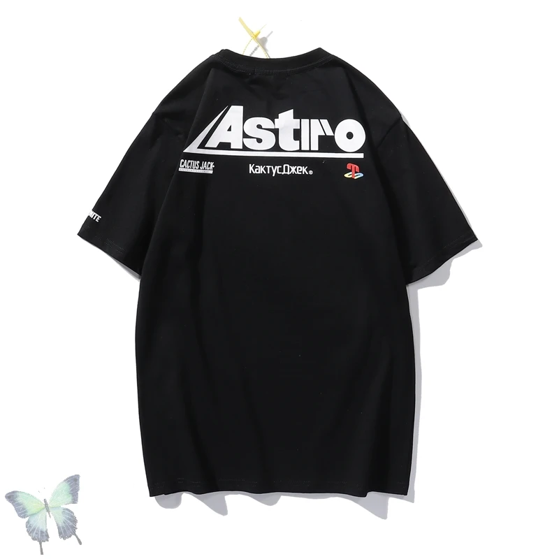 

Travis Scott Cactus Jack T Shirt Unisex Couple Dress T-shirt Space Man 3D Foam Printing