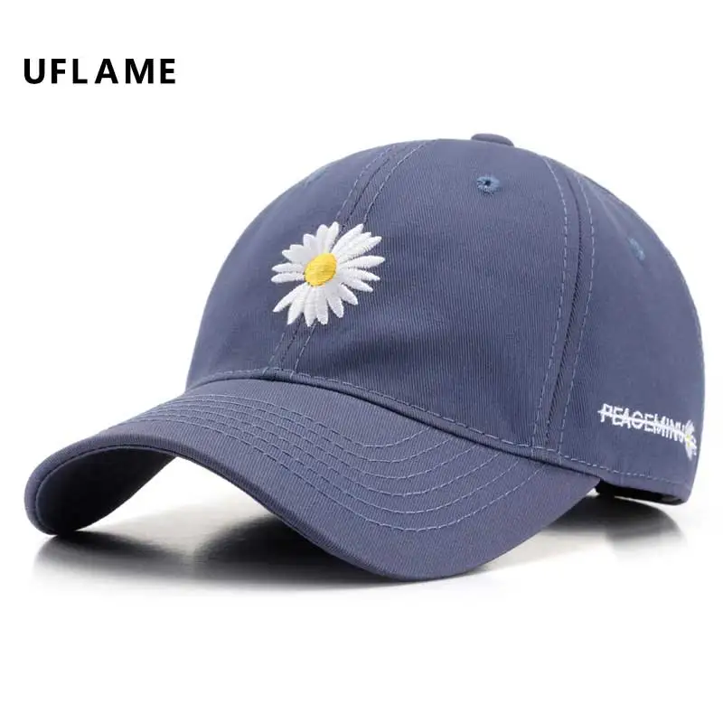 

Hats for Women Flower Embroidery Baseball Cap Adjustable Snapback Hat Kpop Cotton Visor Hats Unisex Sports Hat Gorra Mujer Bone