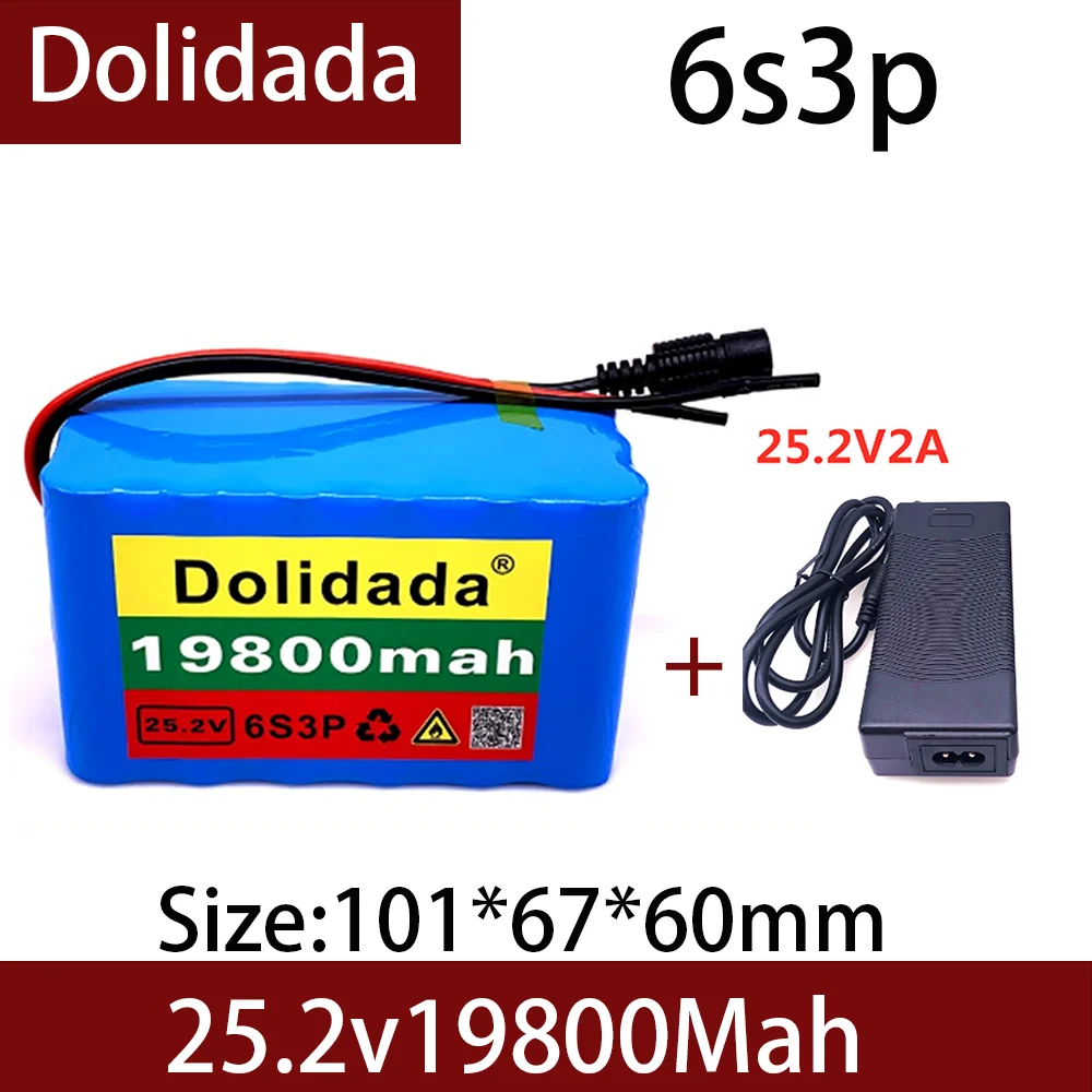 

6s3p 25.2V 18650 Battery Lithium Battery 25.2v 19800mAh Electric Bicycle Moped /Electric/Li ion Battery Pack with charger