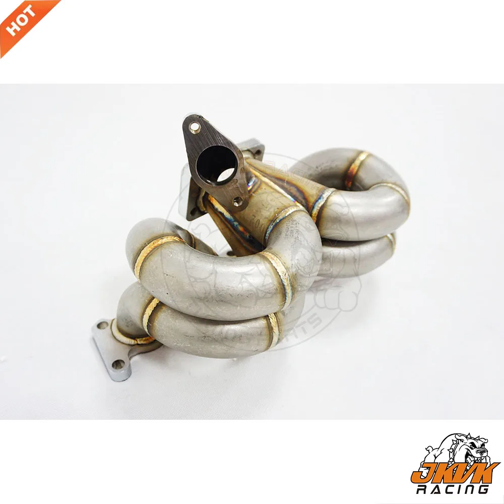 JKVK RACING 3mm Steam Pipe T3 Turbo Manifold For A4 1.8L Go lf G TI FWD Header 99-04 | Автомобили и мотоциклы