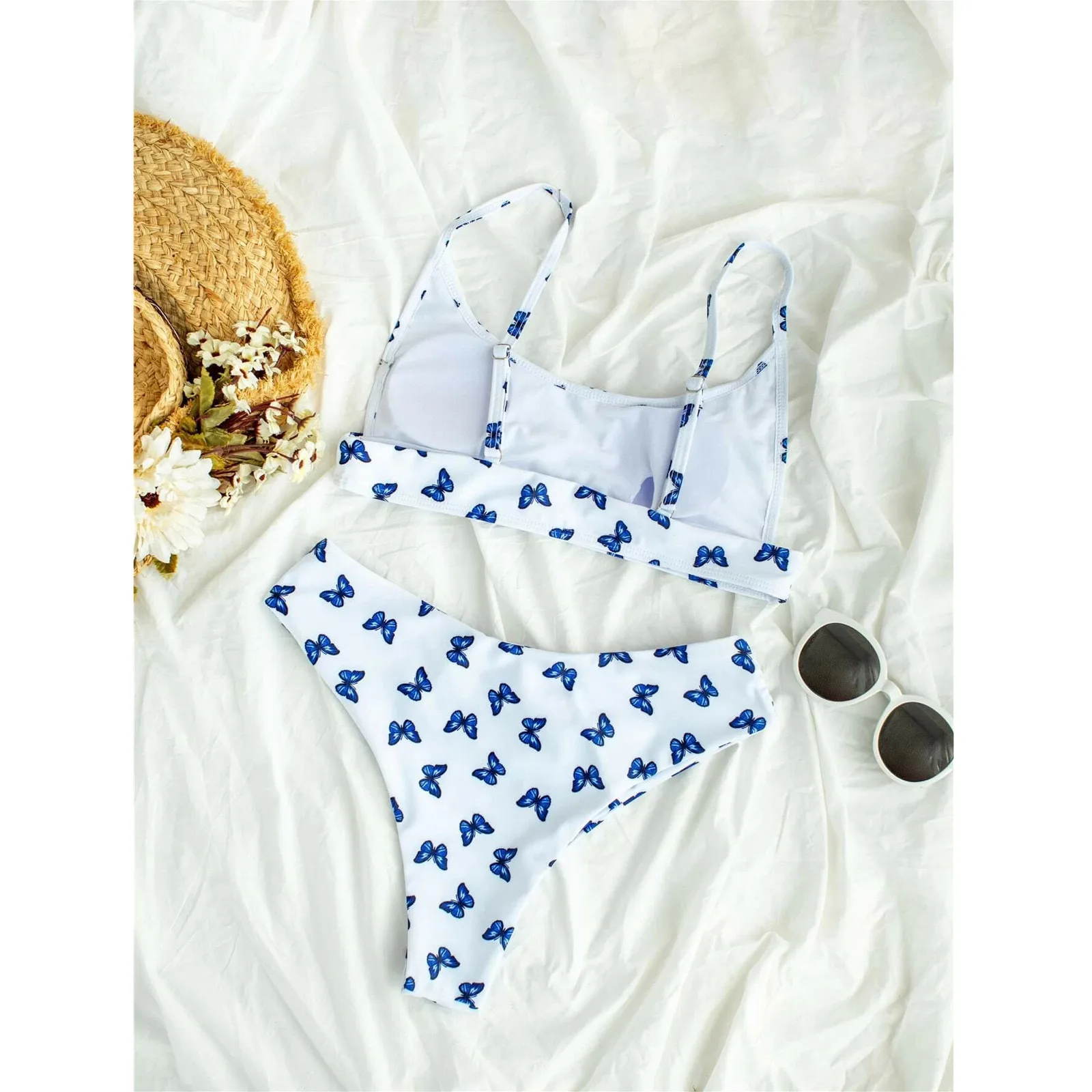

Butterfly bikini 2021 High waist swimwear female Tankini swimsuit women 2 pieces bathing suit Beachwear vestidos de bao mujer