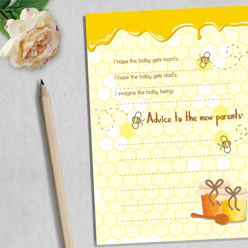 

10 Pack Advice and Prediction Cards for Baby Shower Game Parent Message Advice 24BE
