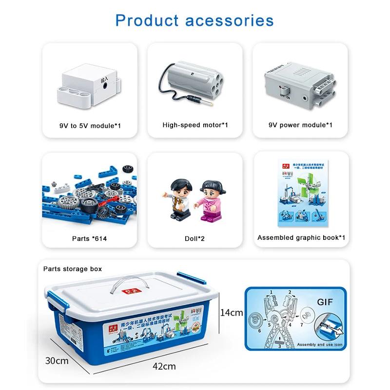 

Mechanical Gear Programming Robot Science Technic Educational Assembly Electronic Bricks Model Building Blocks Toys for Children