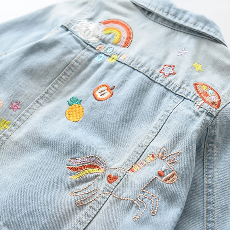 Демисезонные джинсовые куртки для девочек и мальчиков пальто детская куртка