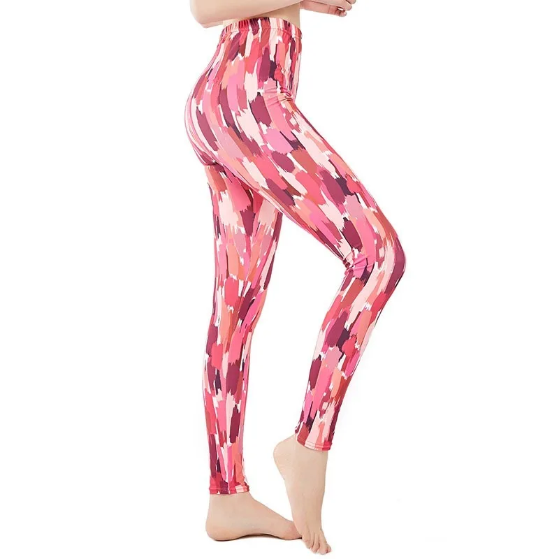 Kezrea Ladies Pink Brush Pen Sexy Female Hip Leggings Dance Tights Fitness Training Yoga Pants Sport | Спорт и развлечения
