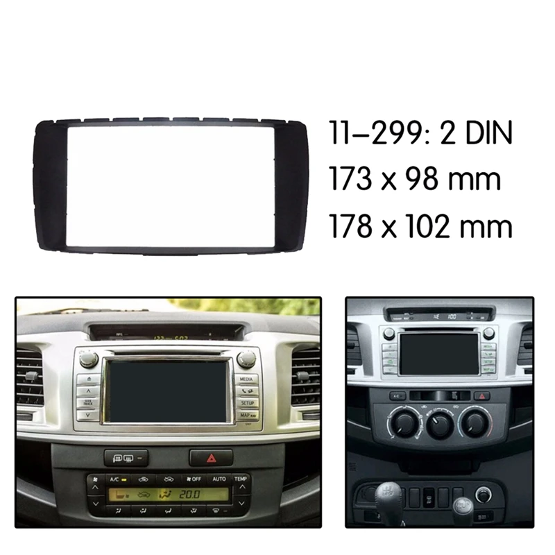 

2Din Car Stereo Radio Panel Frame for Toyota Hilux Fortuner 2012 2013 2014