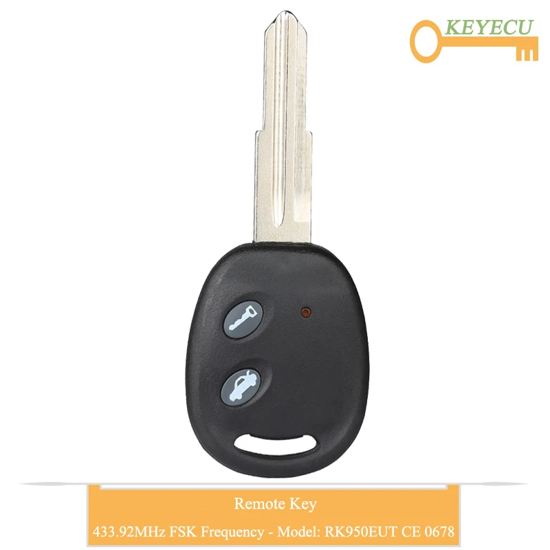 Пульт дистанционного управления KEYECU для автомобиля ключ Chevrolet Aveo 2009 2010 2011 2016 FOB 2