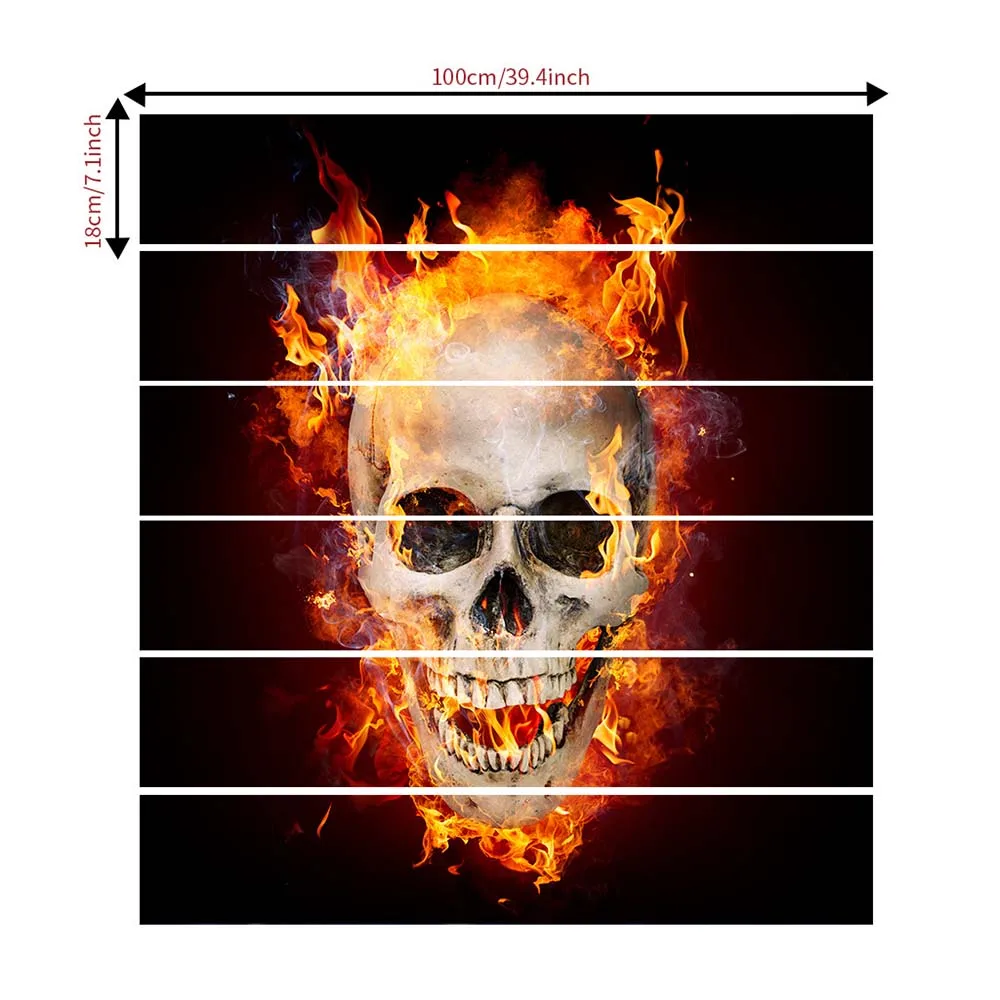 Хэллоуин огненные пещеры Таро Стикеры для лестницы украшения дома забавные DIY