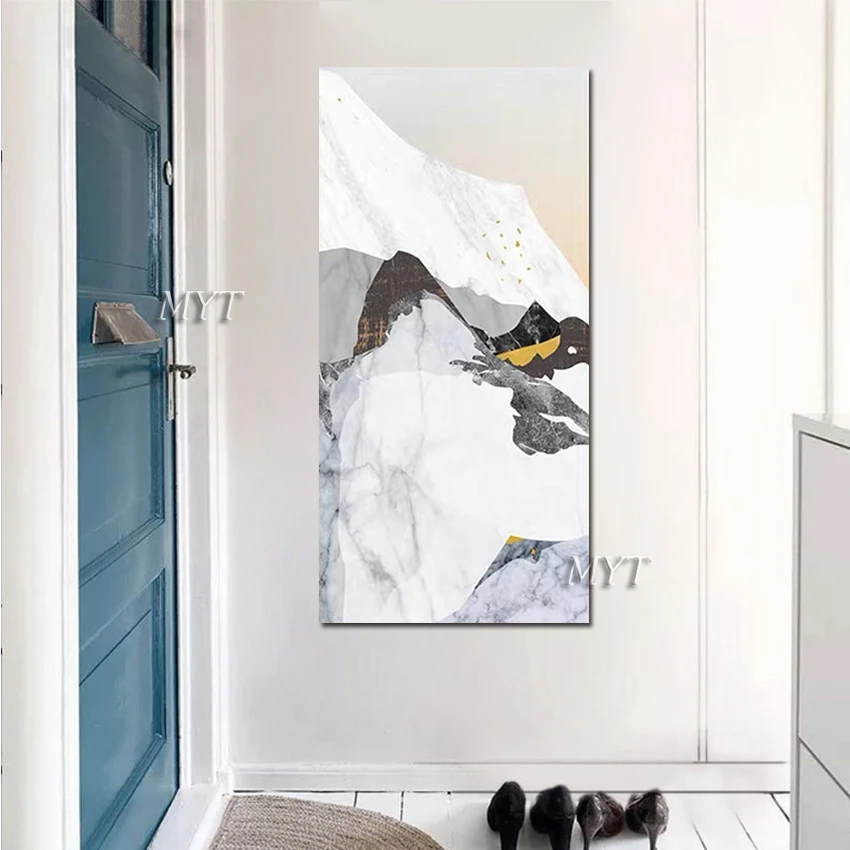 Абстрактный простой дизайн картина маслом Горный пейзаж абстрактная Ручная