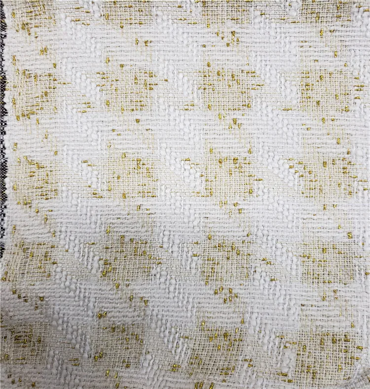 Бесплатная доставка молочно-черный с блестящей линией Плетеный твидовый