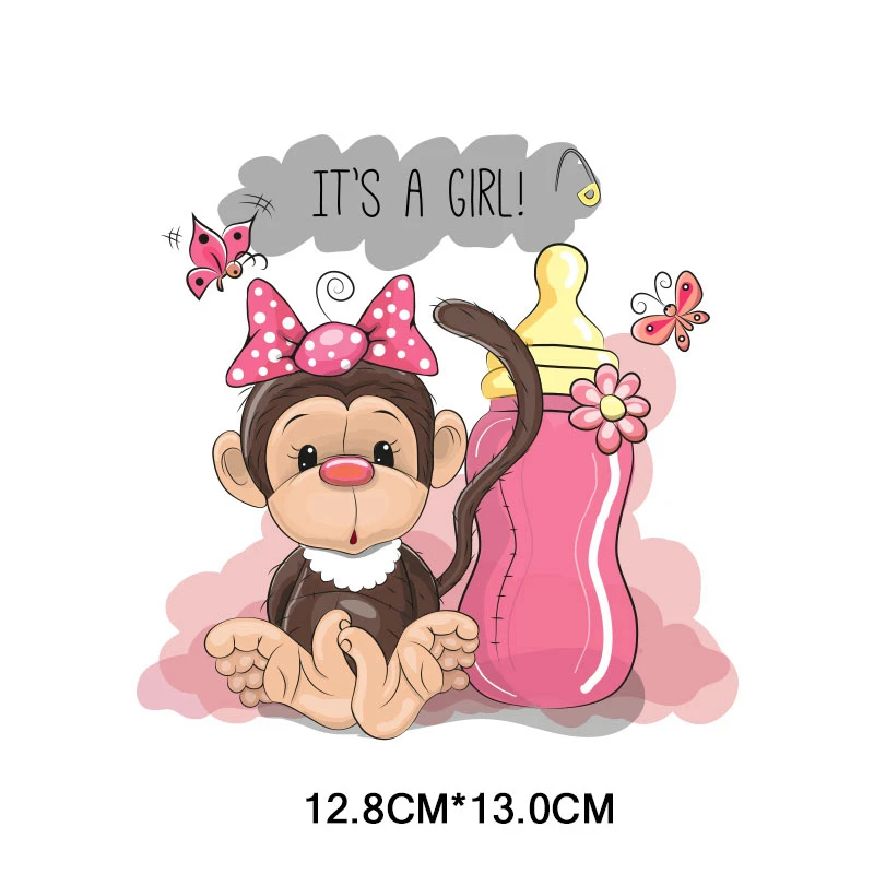 Милые животные буквы Сова железо на Переводные нашивки Детский Медведь Кролик