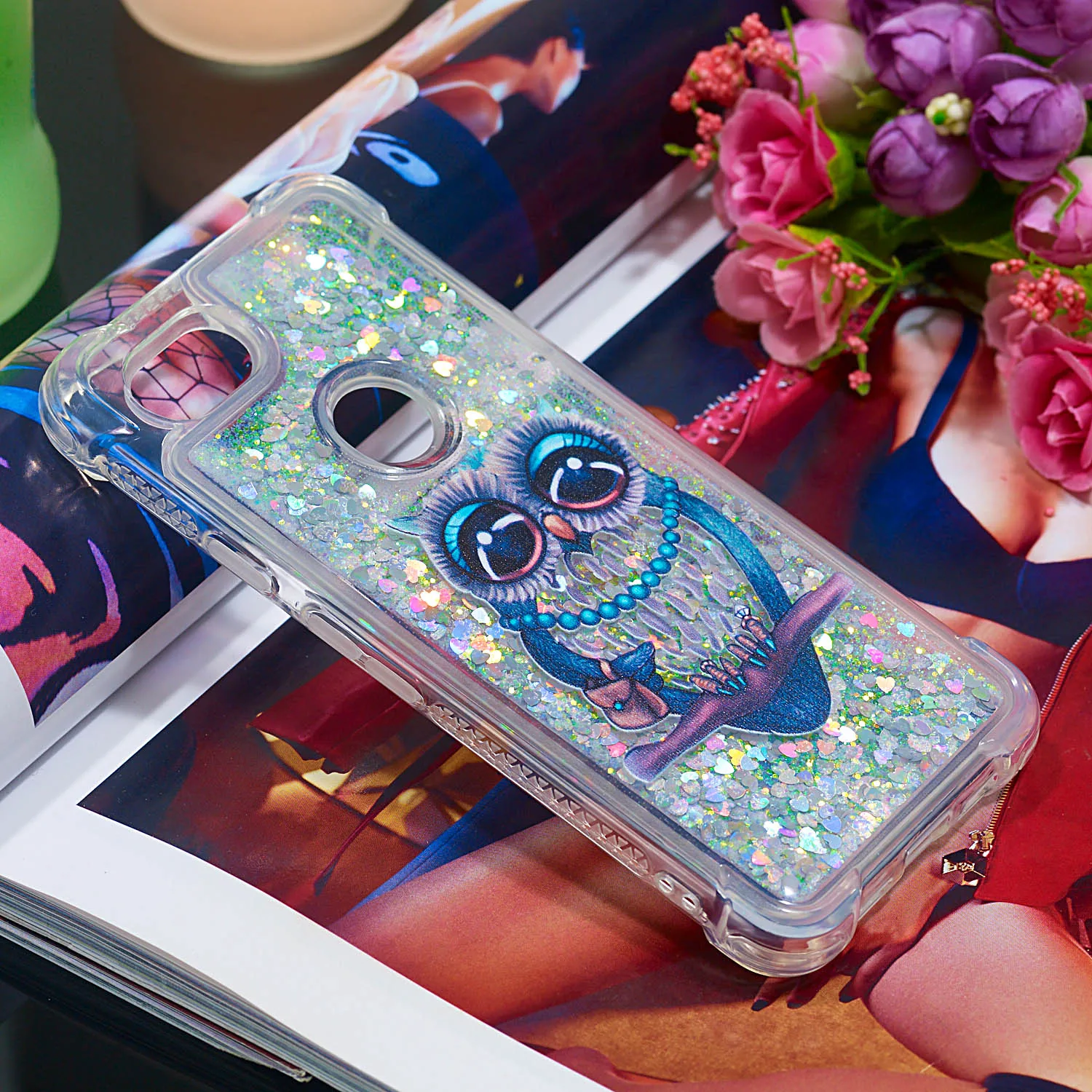 Cute Bling Liquid Quicksand Phone Case For Google Pixel 3a XL 3 Glitter Soft TPU Bumper Back Cover |