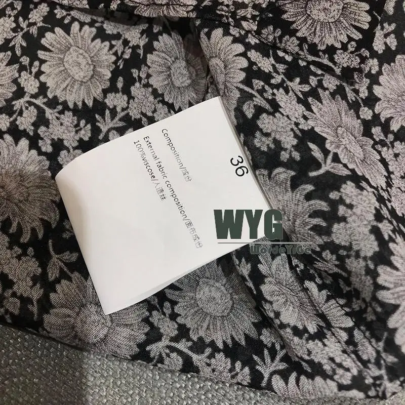 

French Fashion Style Vintage Floral Blouses Women 2021 Spring Newest Top Version Long Flare Sleeve Unique Designer Tops