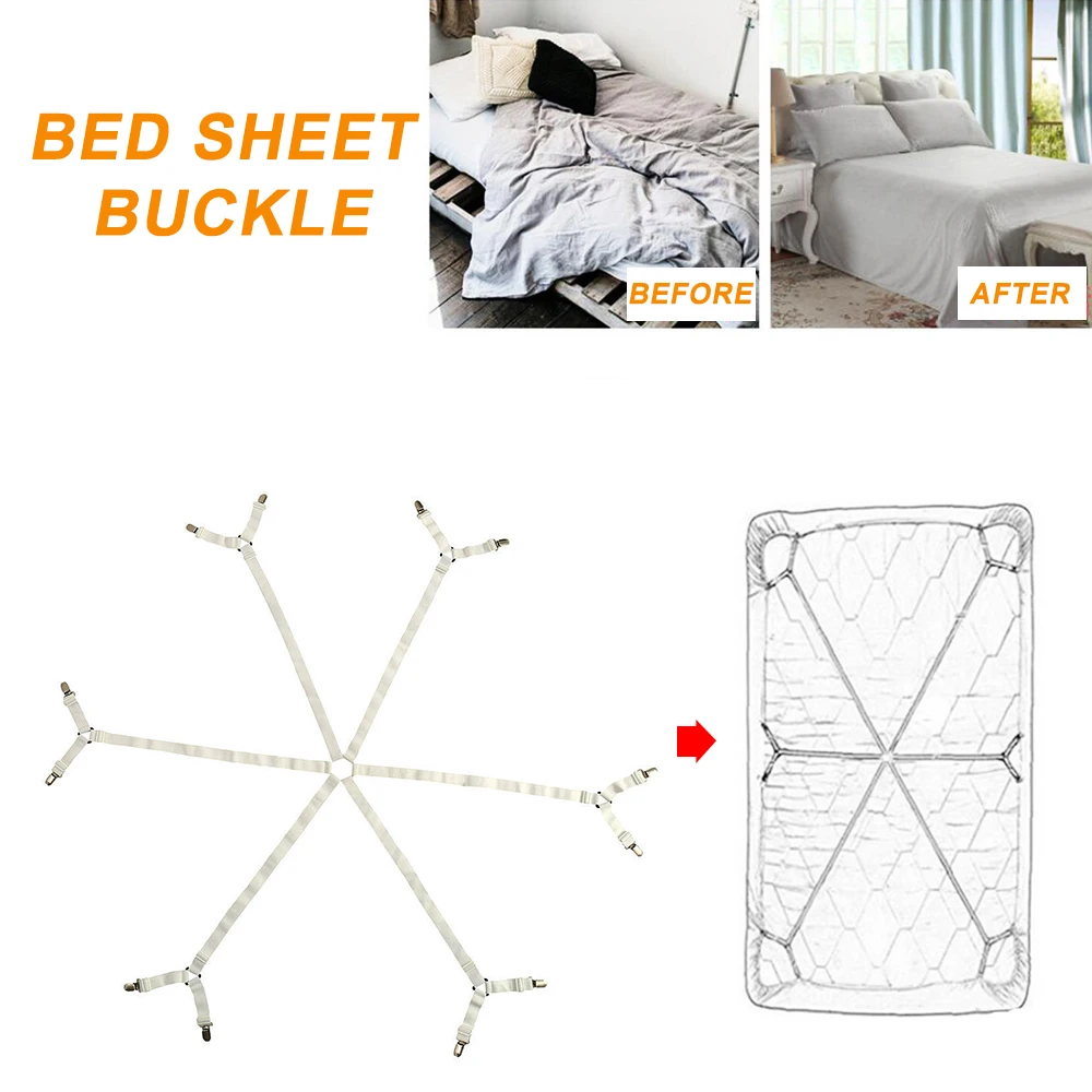 Кровать Зажим для листов круглый Длинный регулируемый крест накрест лист ремни