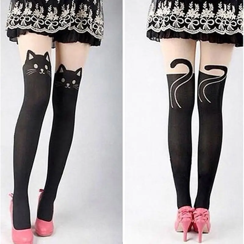 

Sexy cat underwear pantyhose black stockings transparent women Stocking tight