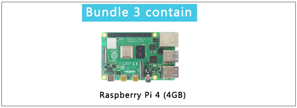 Raspberry Pi 4 модели B 1/2/4GB Оперативная память BCM2711 Cortex-A72 ARM v8 2,4/5G, Wi-Fi, Bluetooh 5,0 вариант SD картой памяти на 32 Гб | Чехол | Мощность | HDMI