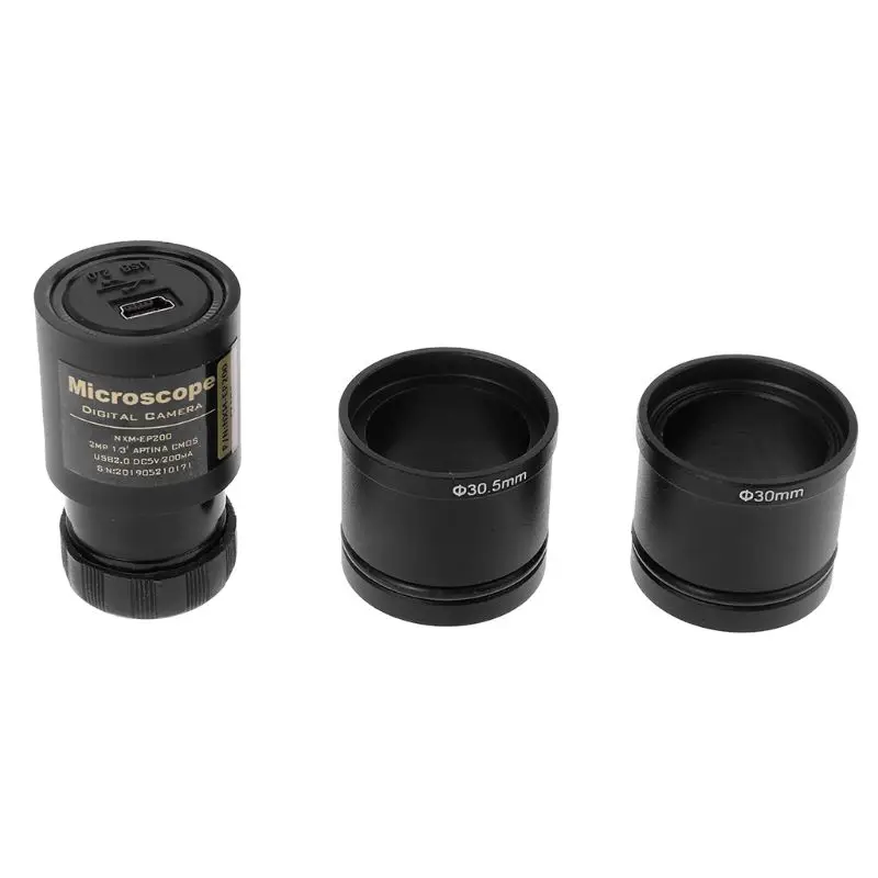 

CMOS 2.0MP USB электронный окуляр микроскоп камера Монтажный размер 23,2 мм с кольцевыми адаптерами 30 мм 30,5 мм QXNA