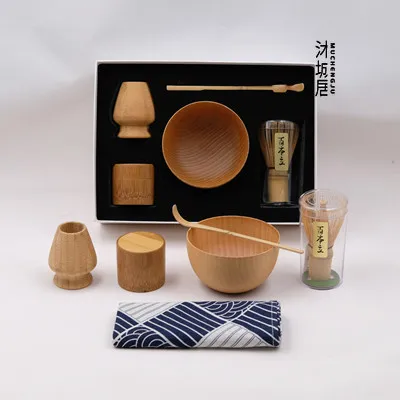 6pcs/set Pure ecological bamboo and wood Matcha set Tea set is a good gift Matcha tea set